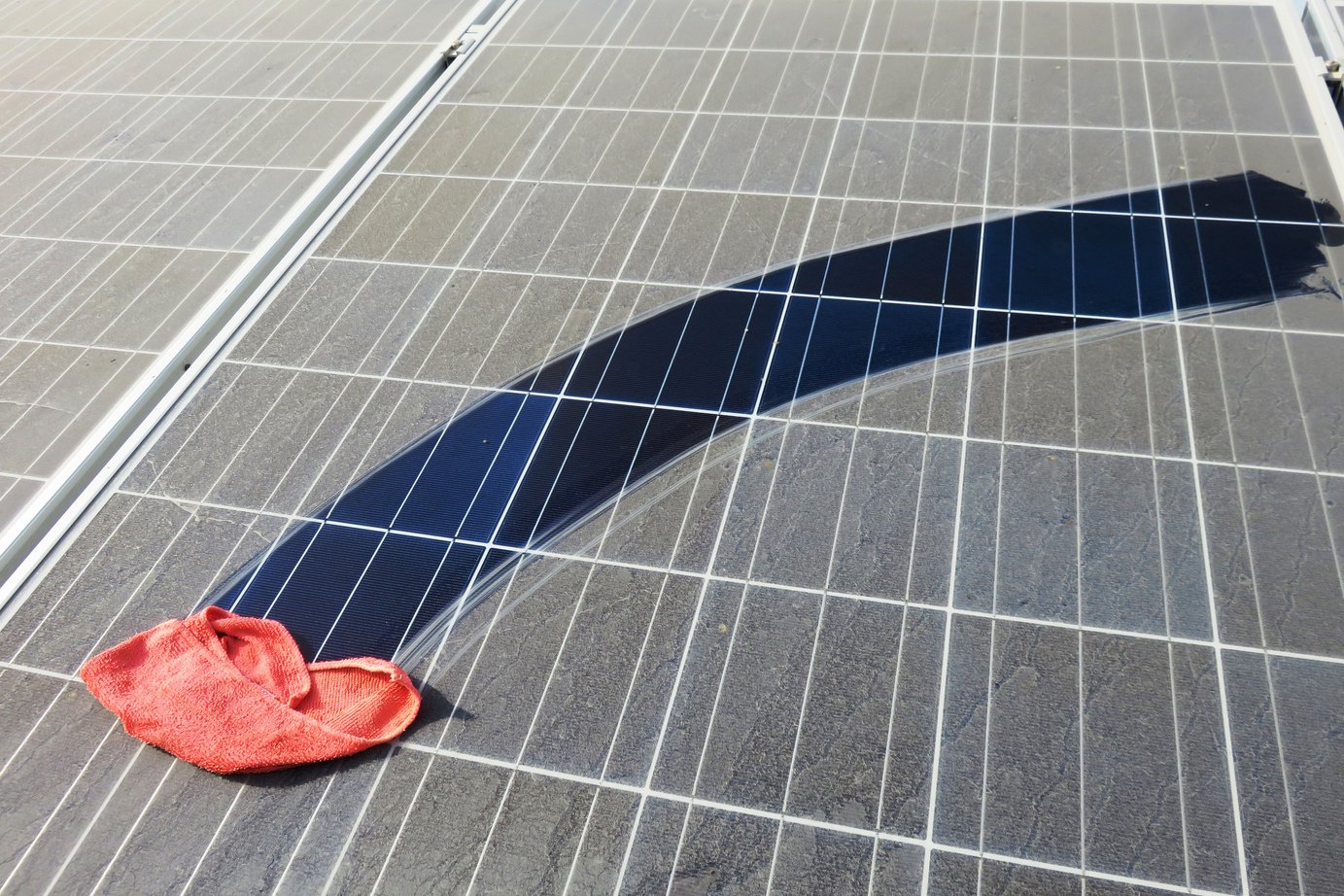 Cleaning of solar panels